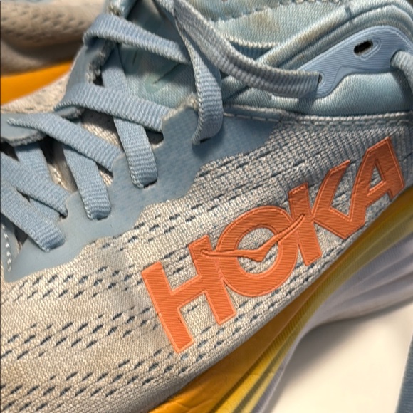 Hoka Women's Sneakers - Light Blue, Orange, and White - Picture 8 of 8